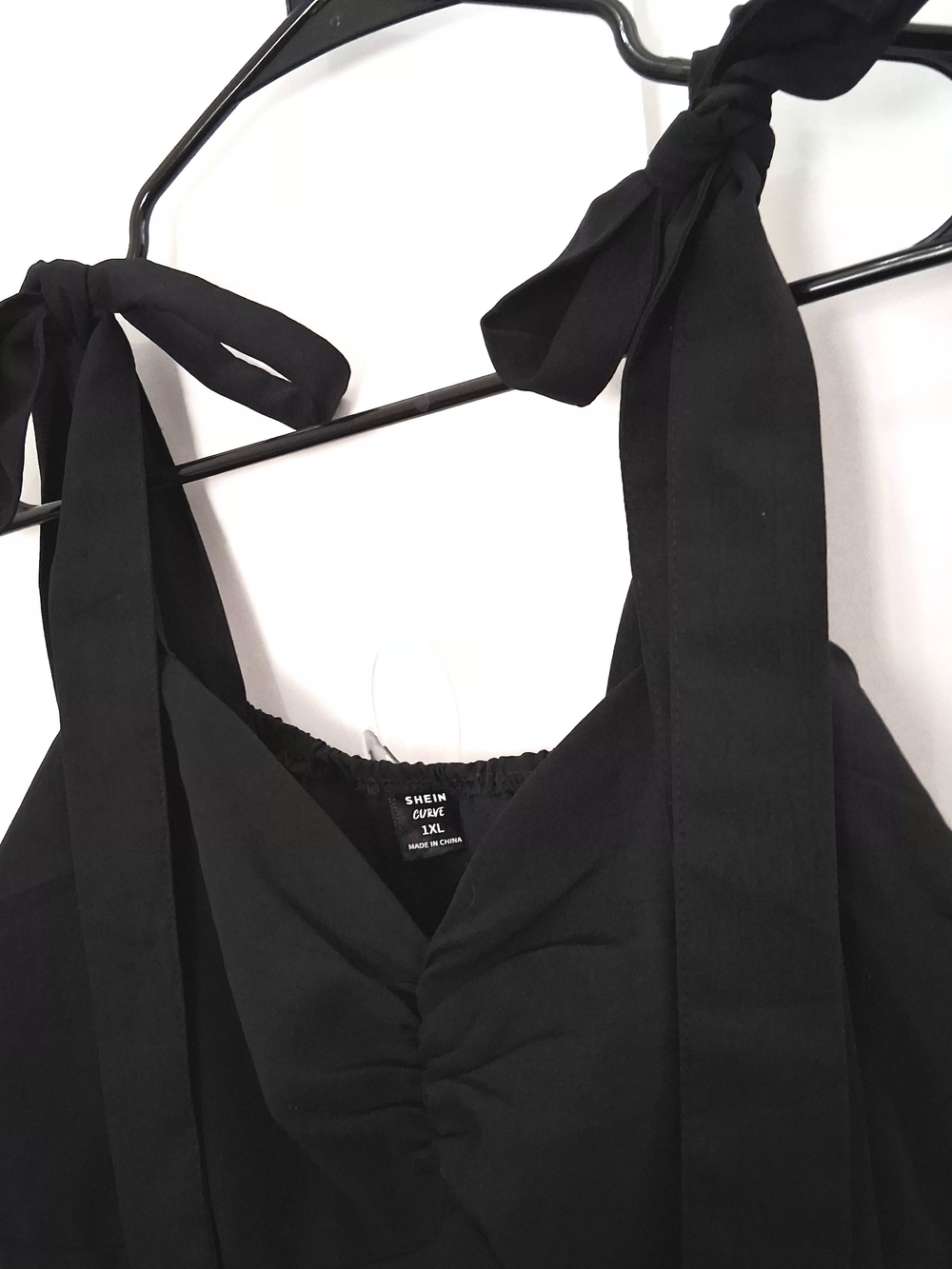 SHEIN P2p 20.5in Black Tie-Shoulder Maxi Dress Size Fit Large - Picture 3 of 8